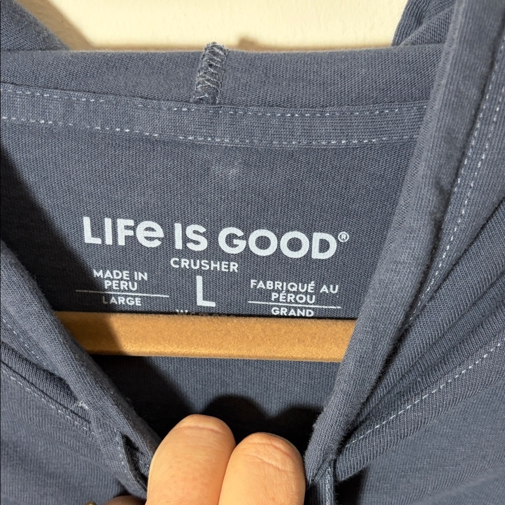 Life Is Good Crusher Hoodie - L - Navy - Picture 3 of 7